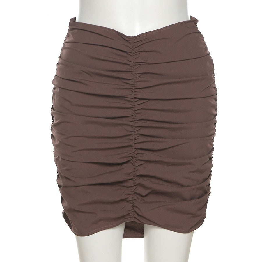 Elena חצאית מיני כיווצים