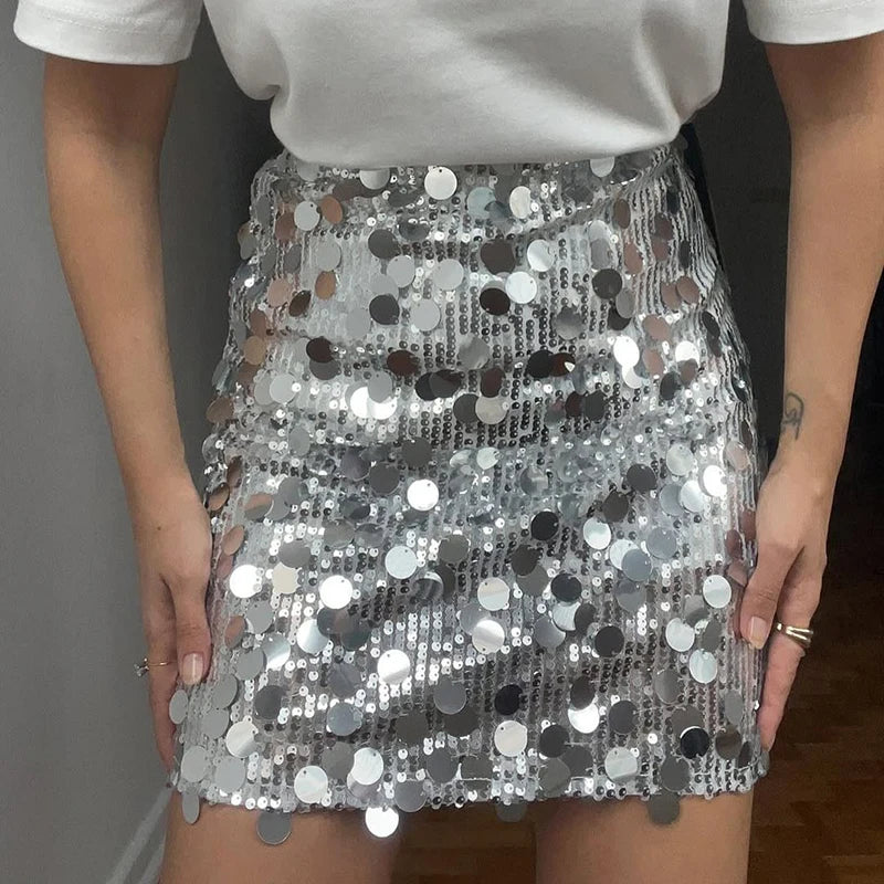 חצאית מיני נצנצים דגם קארין