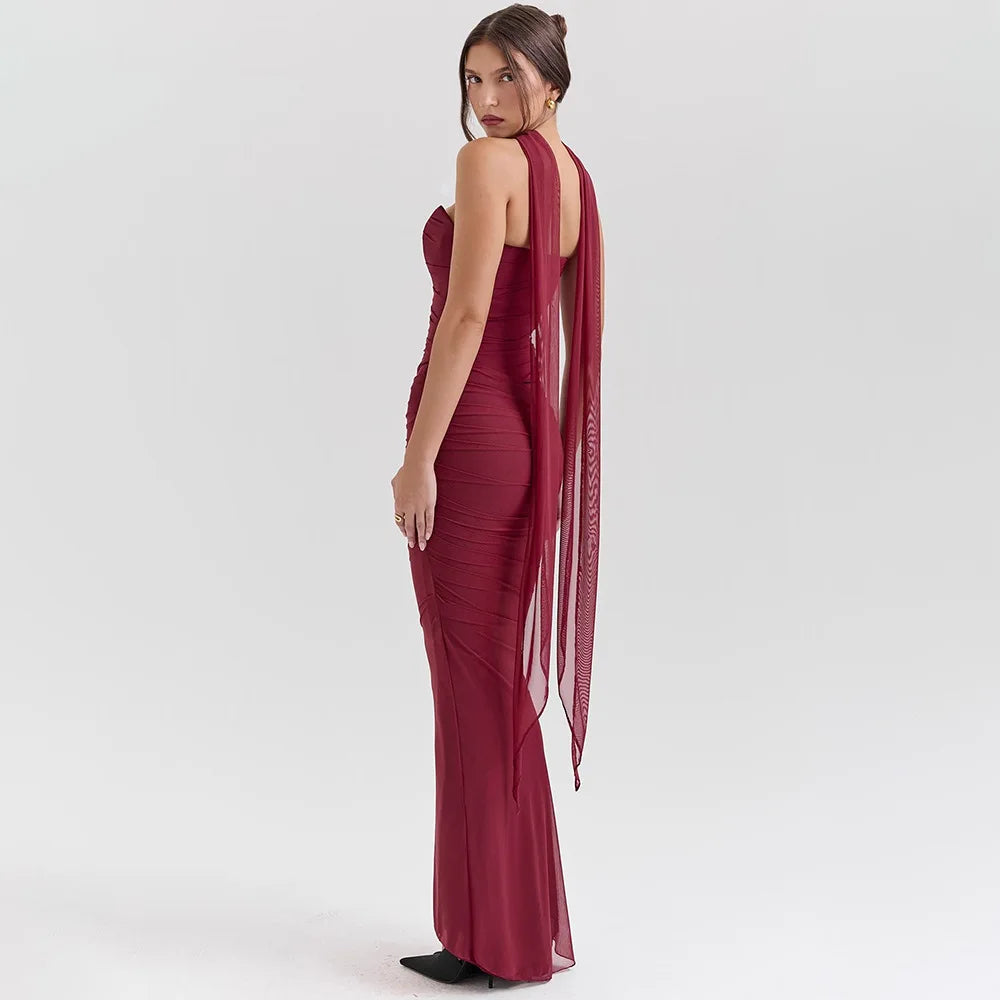 שמלת סטרפלס דגם רייצ'ל