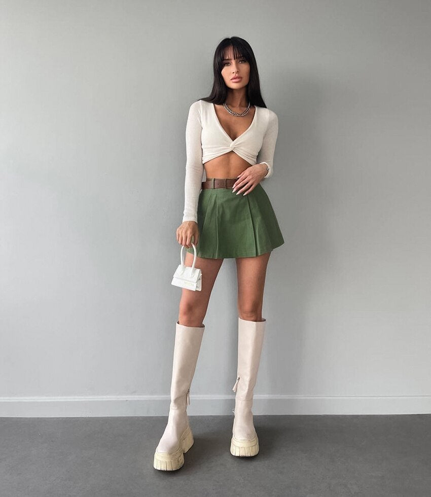 Tiana מכנסיים קצרים בגזרת חצאית