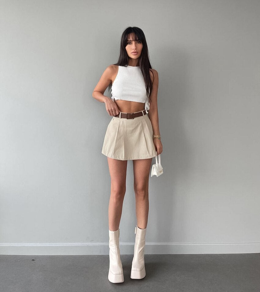 Tiana מכנסיים קצרים בגזרת חצאית