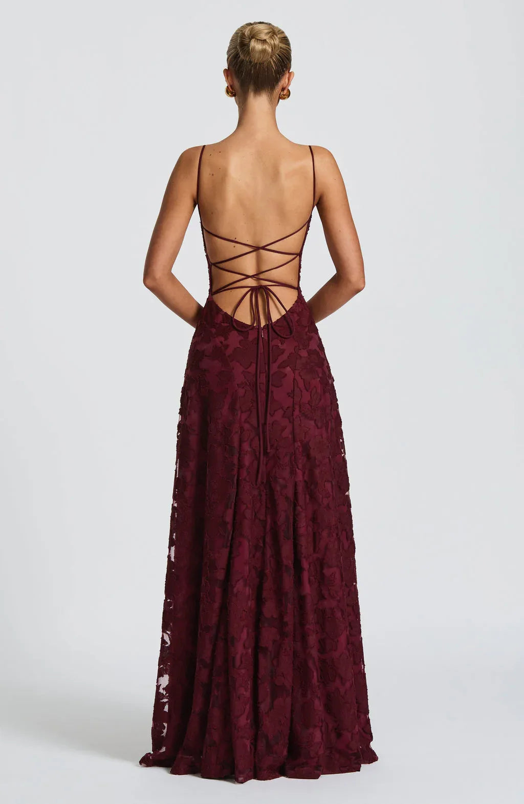שמלת פרנסיס מקסי Cherry Lacquer