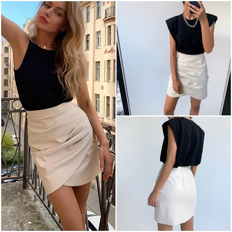 Onni חצאית מיני דמוי עור