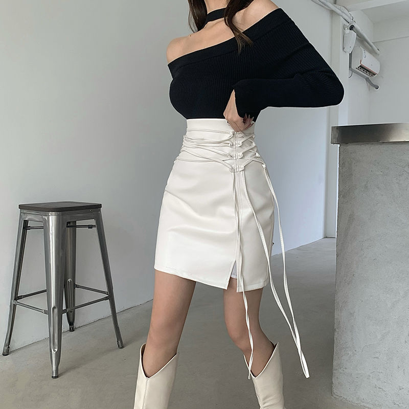 Kyler חצאית מיני בשילוב שרוכי קשירה