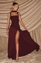 שמלת טולולה מקסי Cherry Lacquer