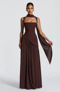שמלת טולולה מקסי Plum Brown