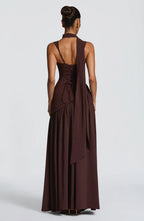 שמלת טולולה מקסי Plum Brown