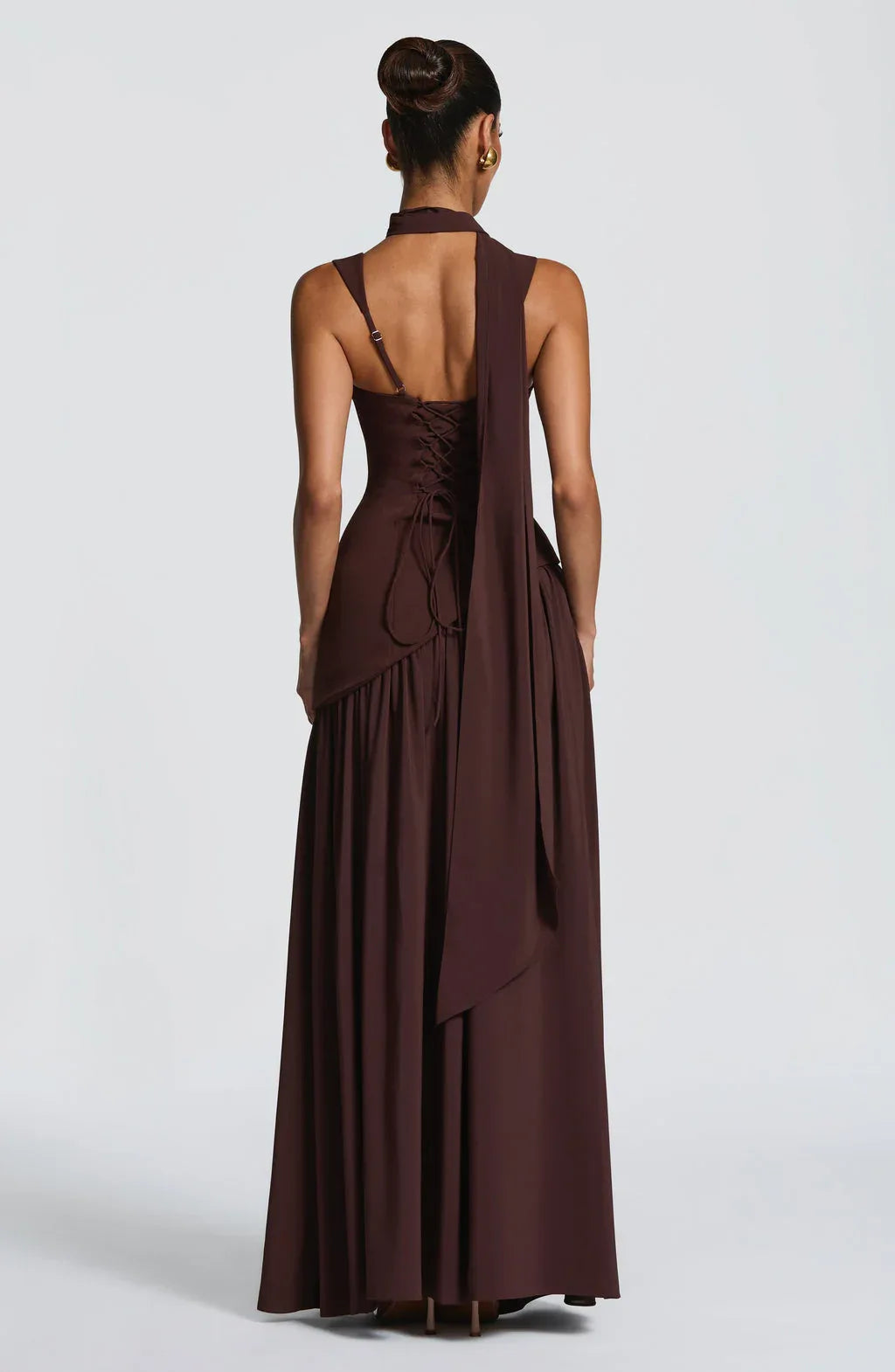 שמלת טולולה מקסי Plum Brown